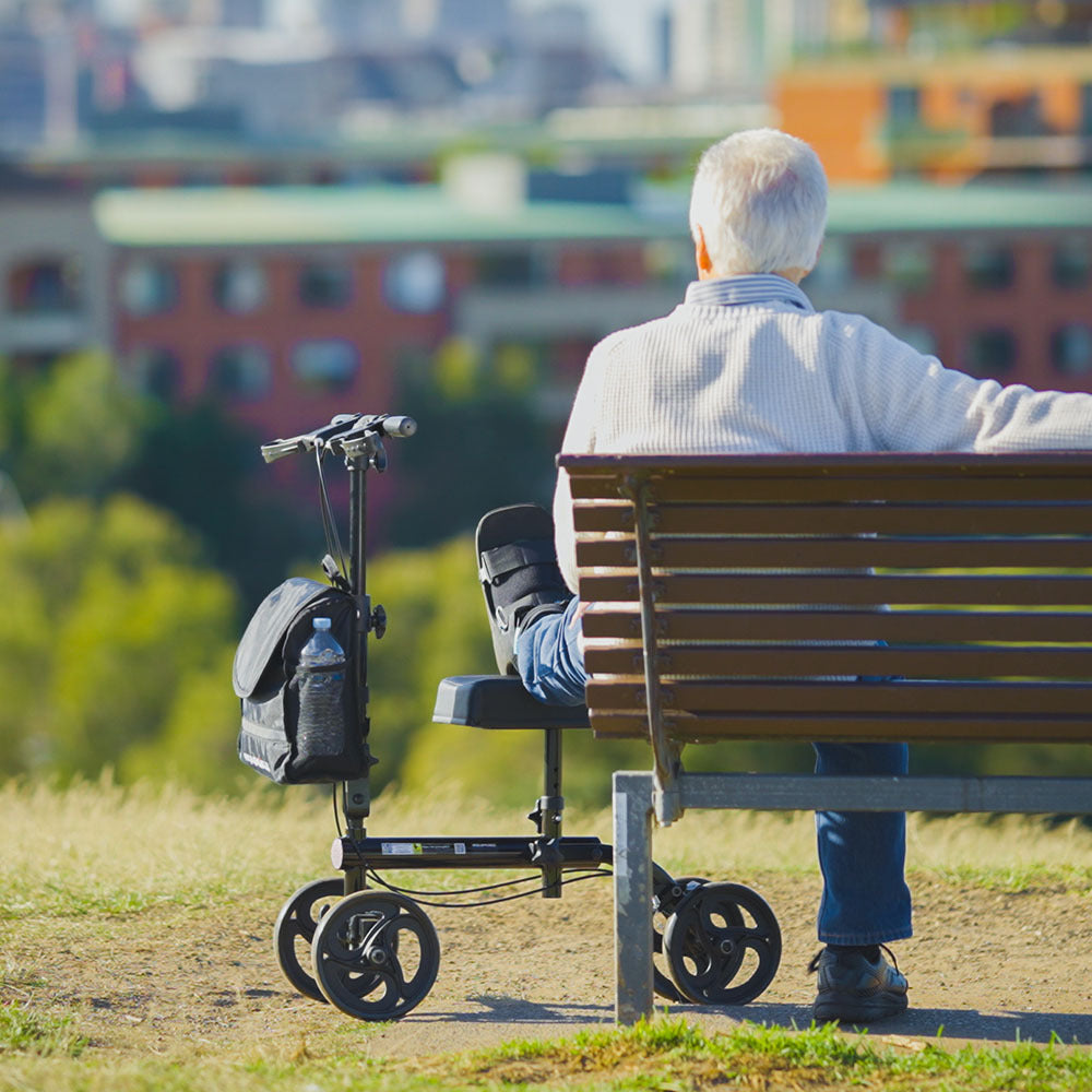 EQUIPMED Knee Scooter Walker for Effortless Mobility and Recovery - Black