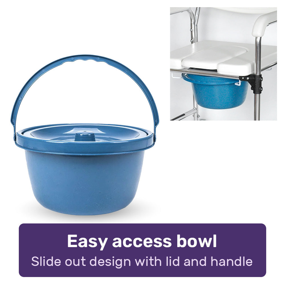 EQUIPMED Rolling Commode & Shower Chair