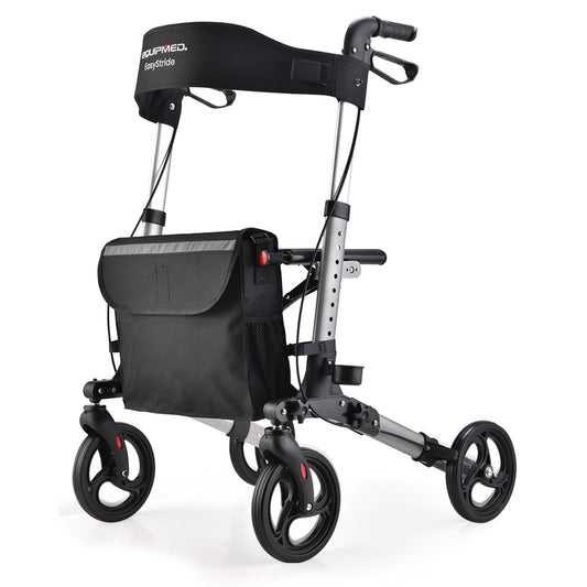 EQUIPMED Foldable Aluminum Walking Frame Rollator