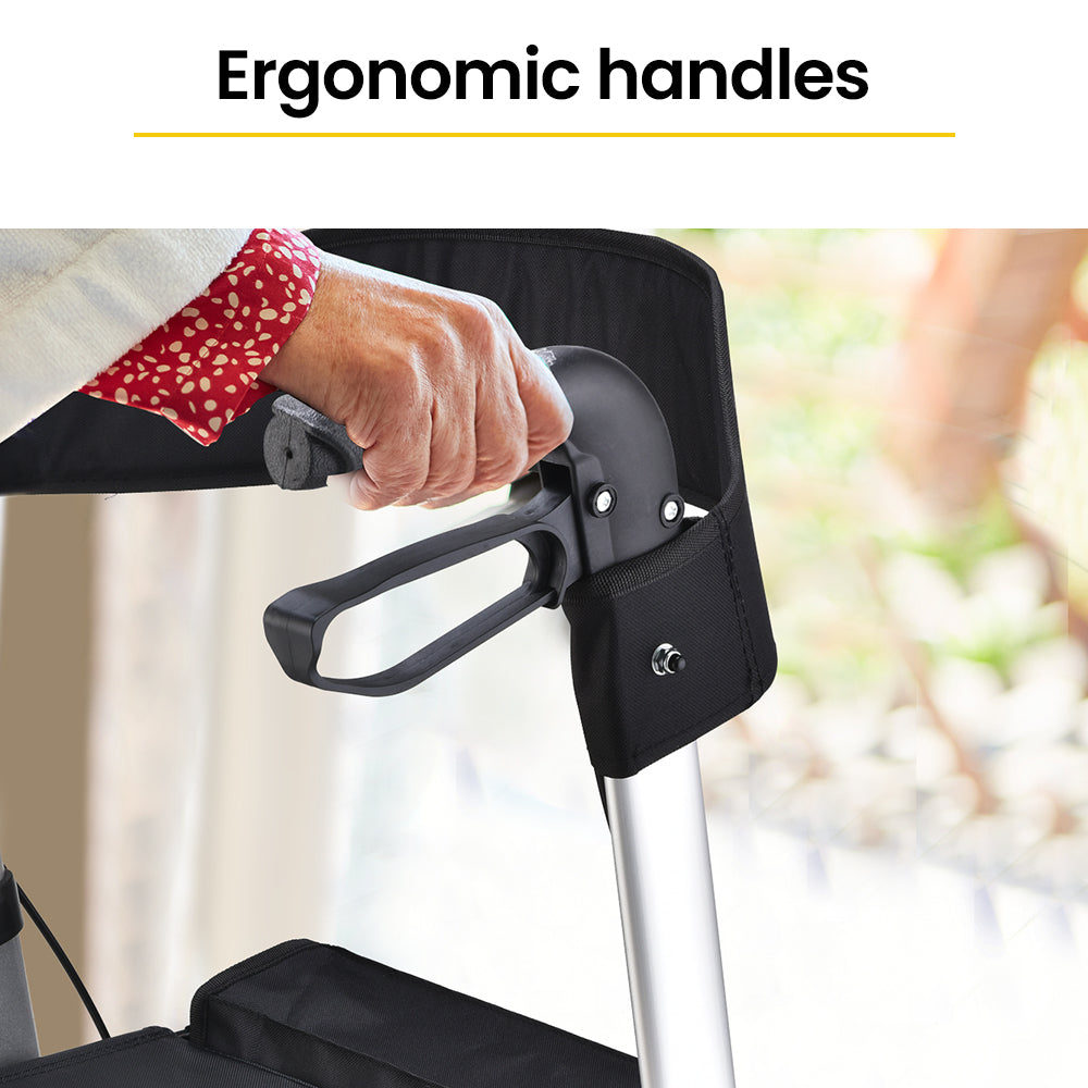 EQUIPMED Foldable Aluminum Walking Frame Rollator