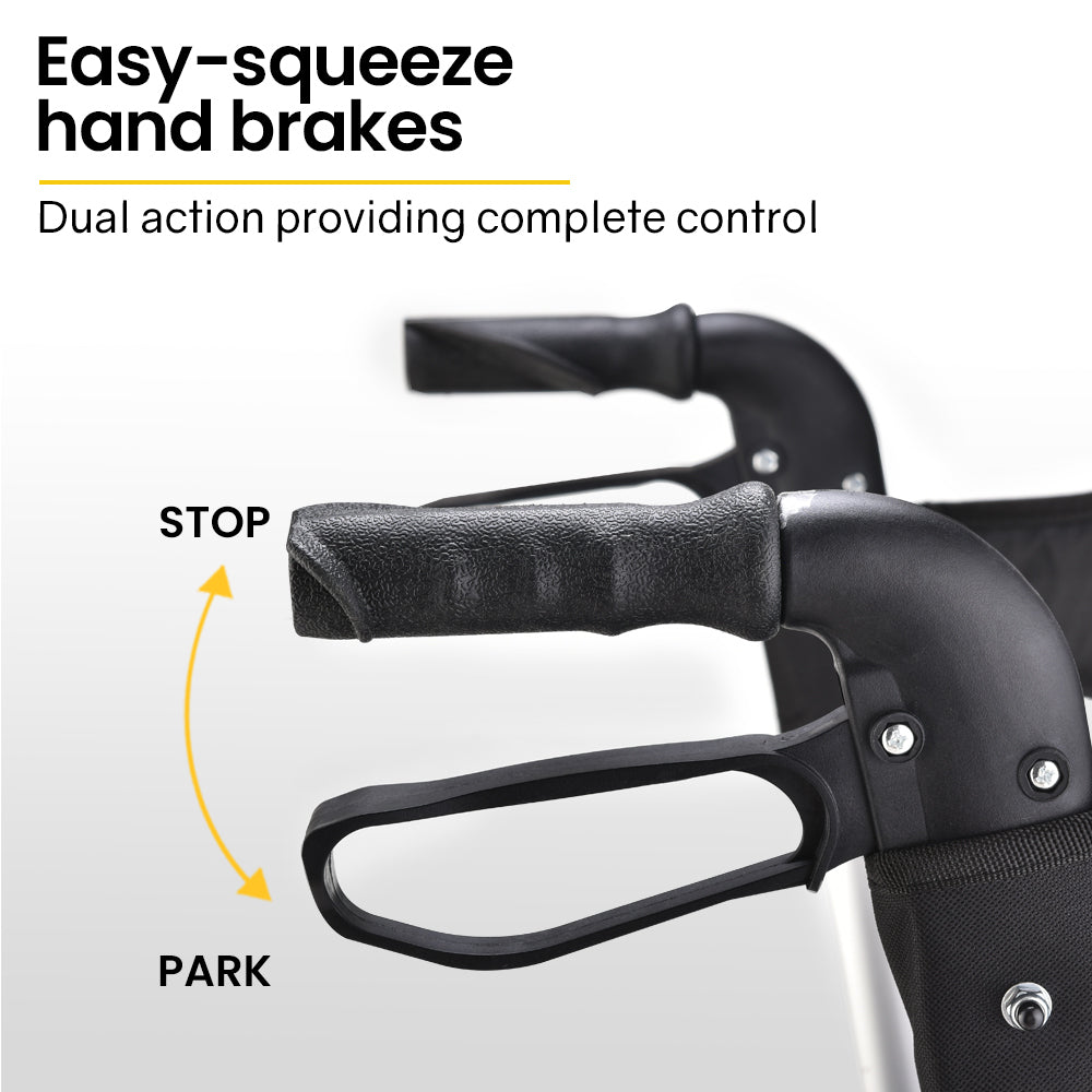 EQUIPMED Foldable Aluminum Walking Frame Rollator