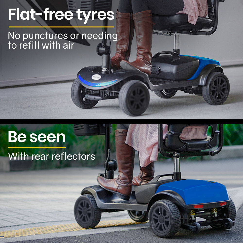 EQUIPMED SmartRider Electric Mobility Scooter - Black & Blue