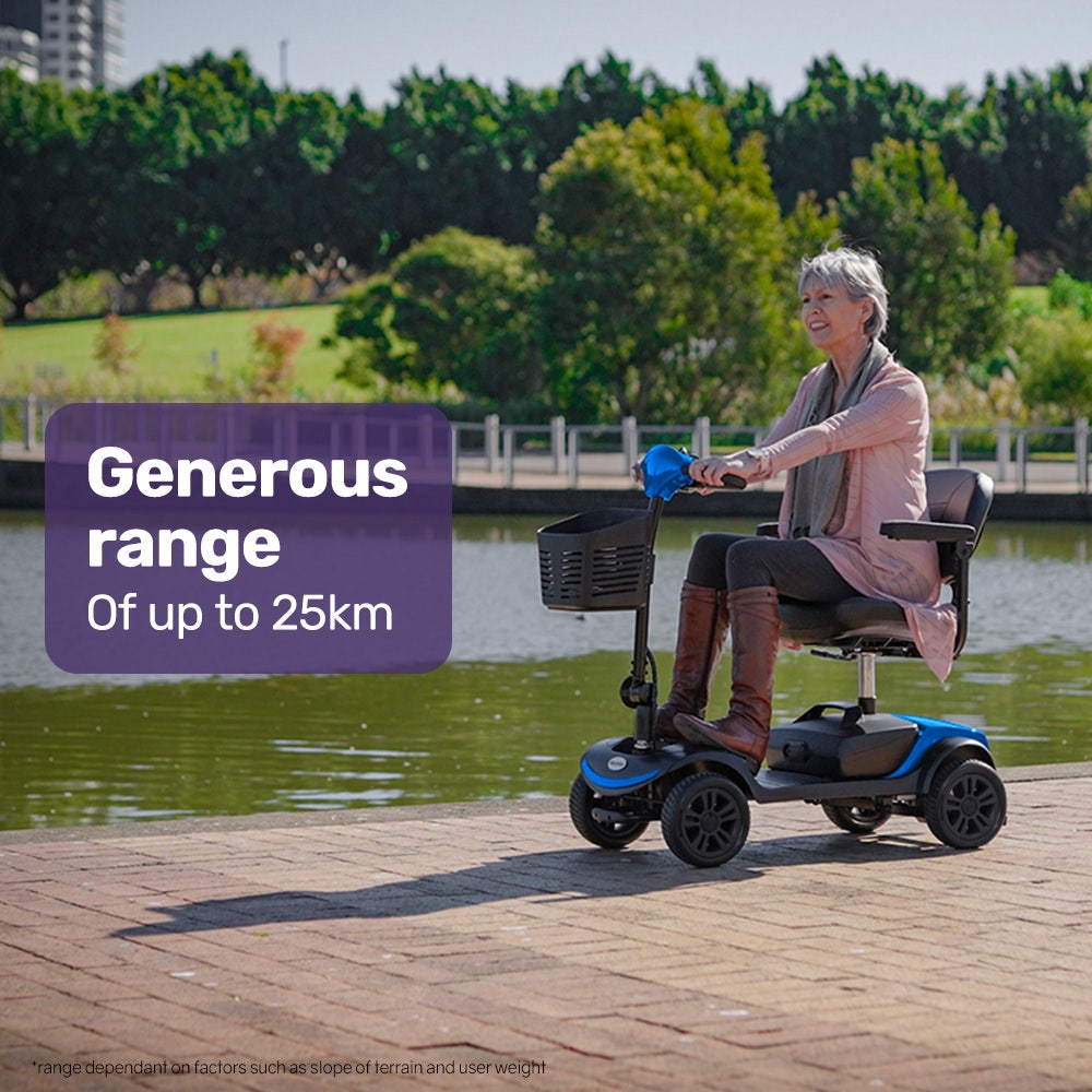 EQUIPMED SmartRider Electric Mobility Scooter - Black & Blue
