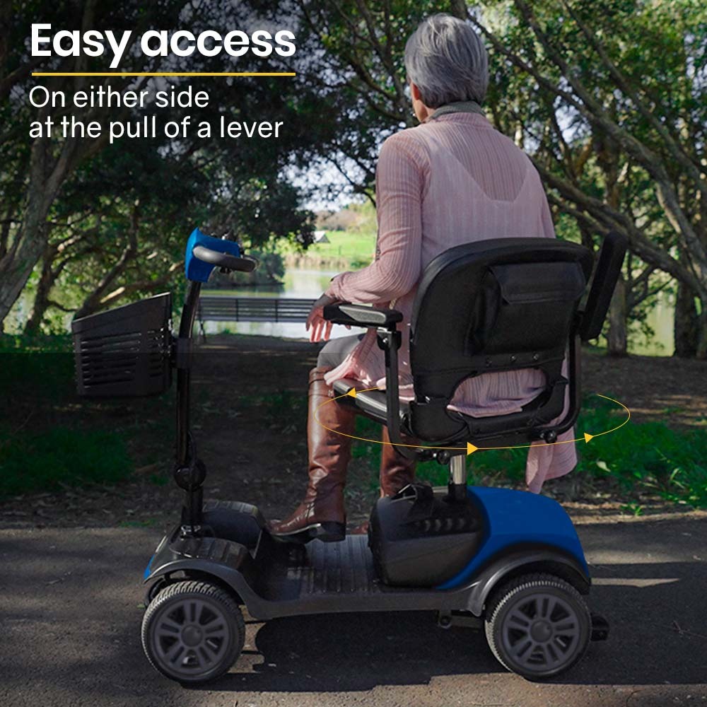 EQUIPMED SmartRider Electric Mobility Scooter - Black & Blue
