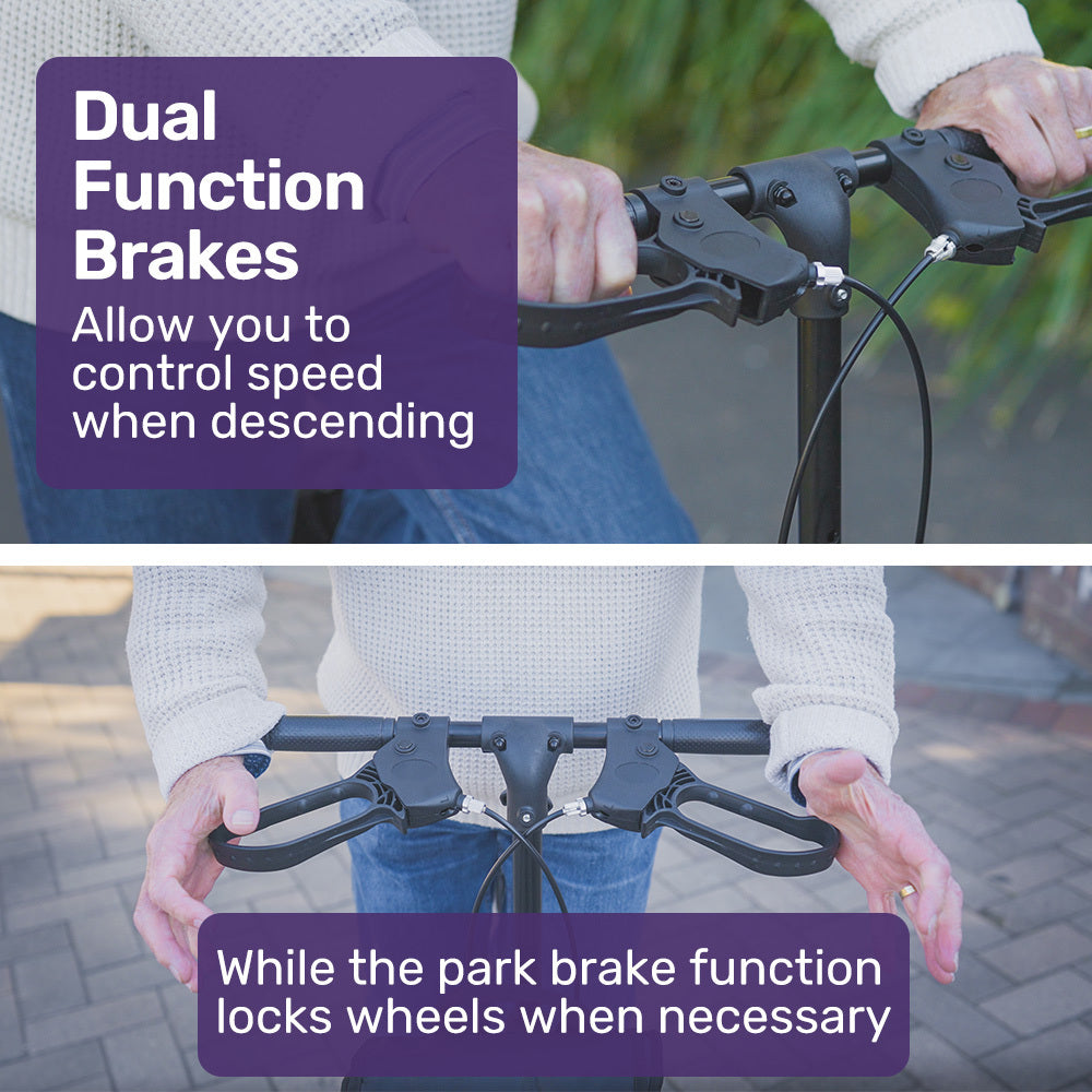 EQUIPMED Knee Scooter Walker for Effortless Mobility and Recovery - Black