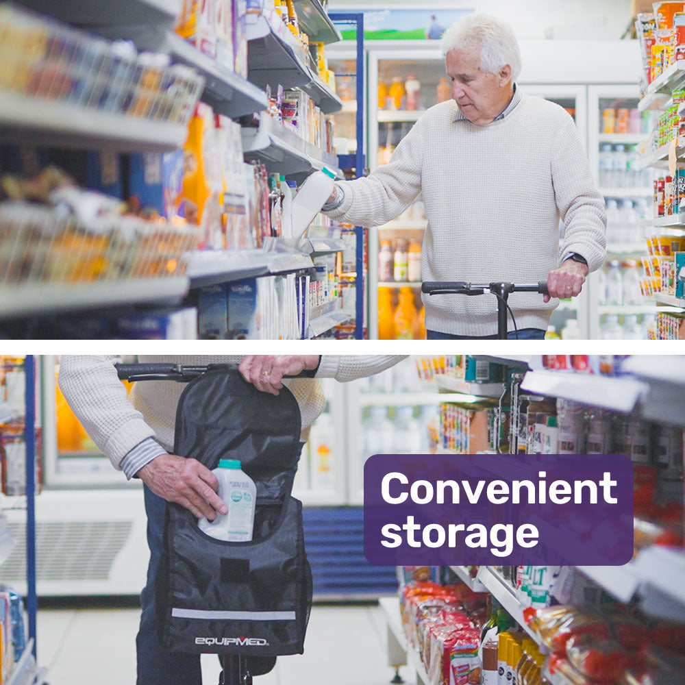 EQUIPMED Knee Scooter Walker for Effortless Mobility and Recovery - Black