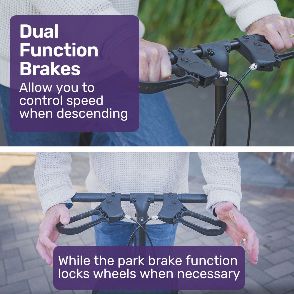 EQUIPMED Knee Scooter Walker for Effortless Mobility and Recovery - Red