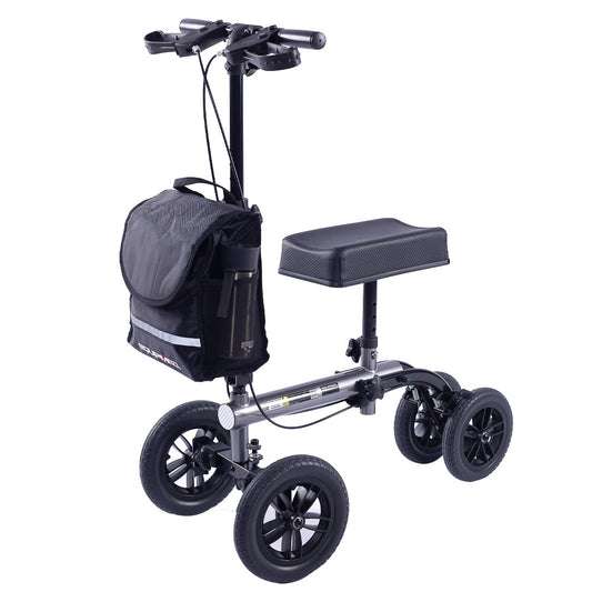 EQUIPMED Easy-Roller Knee Scooter Walker - Titanium