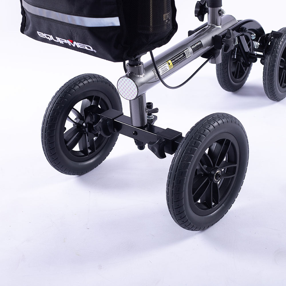 EQUIPMED Easy-Roller Knee Scooter Walker - Titanium