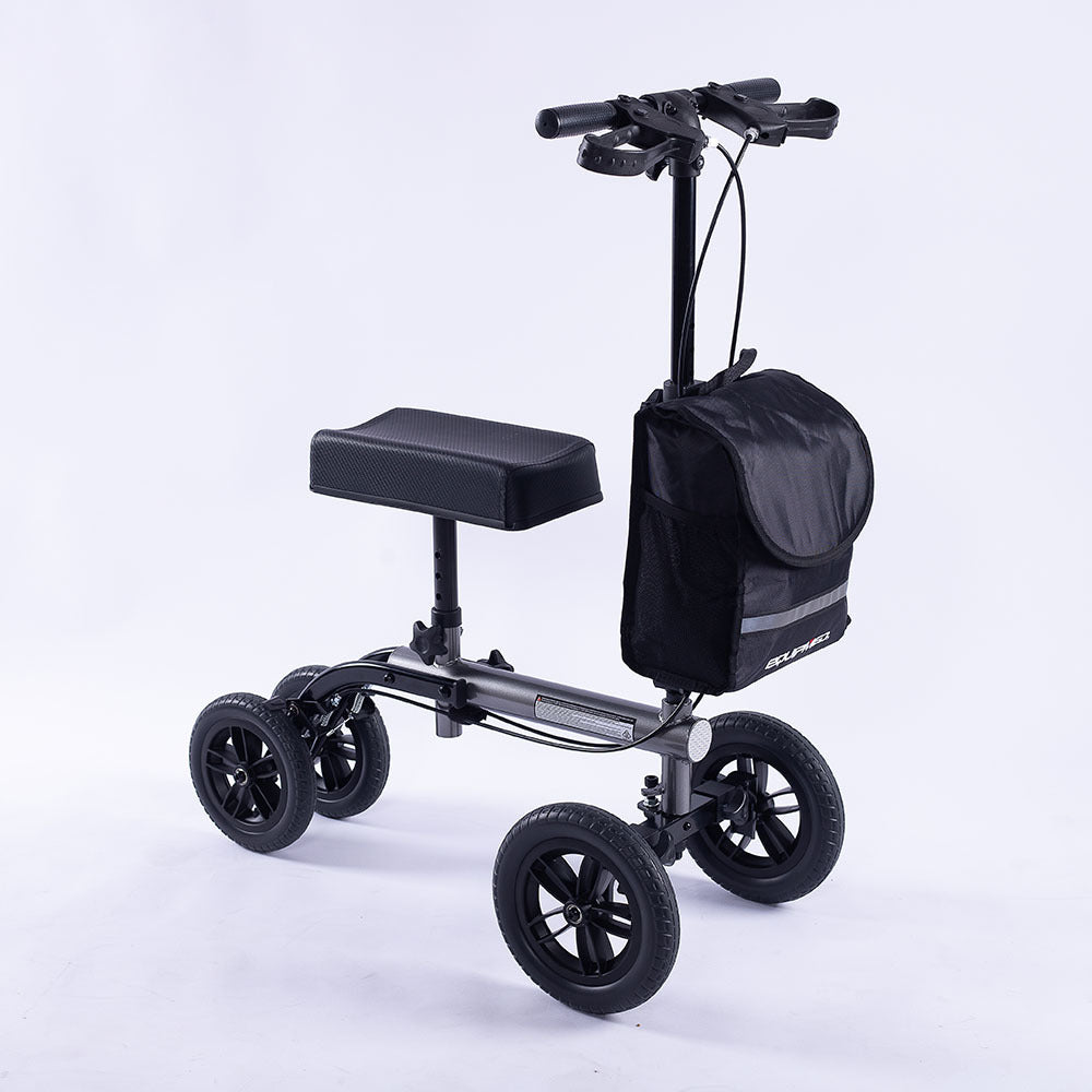 EQUIPMED Easy-Roller Knee Scooter Walker - Titanium