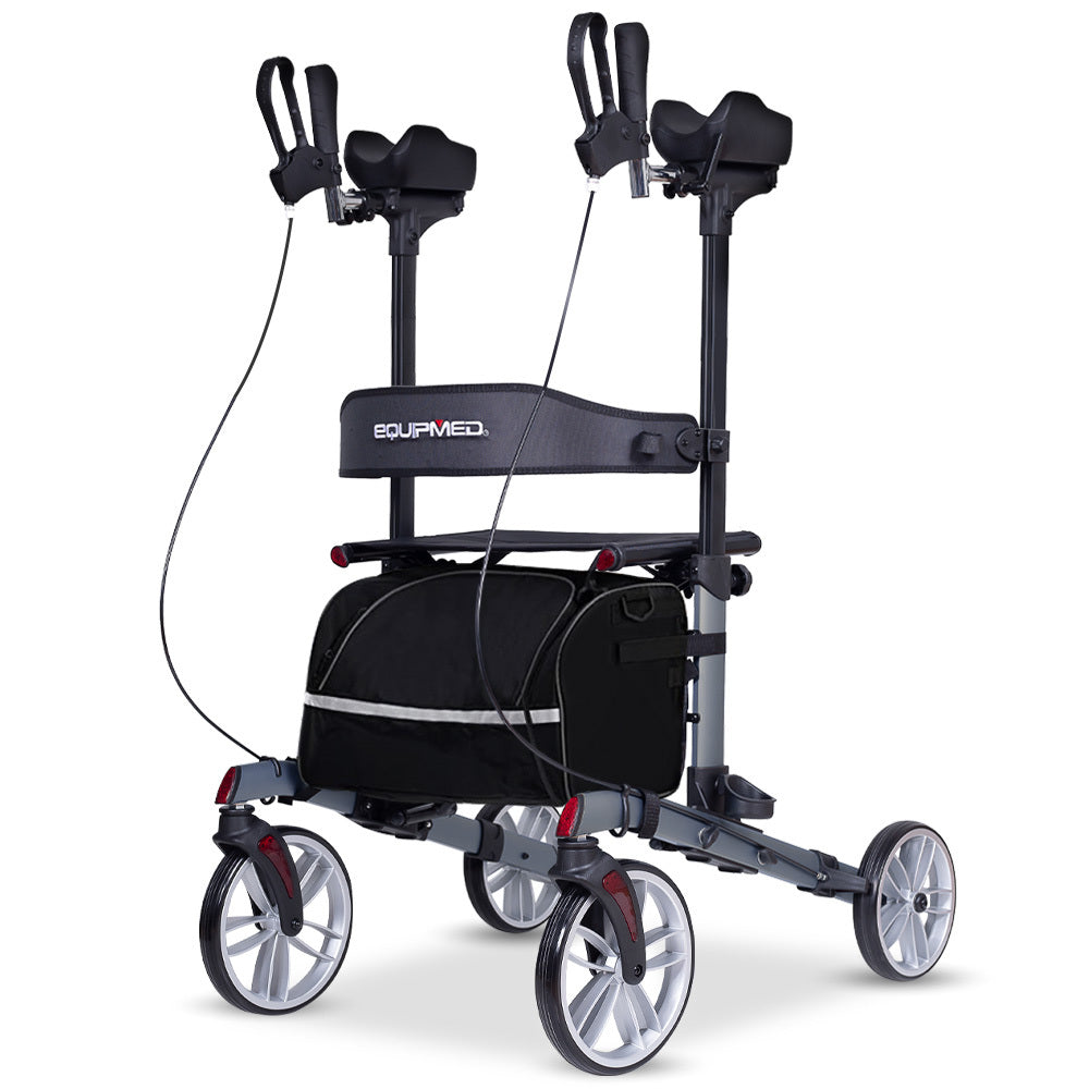 EQUIPMED ErgoStride Upright Rollator for Stability and Comfort