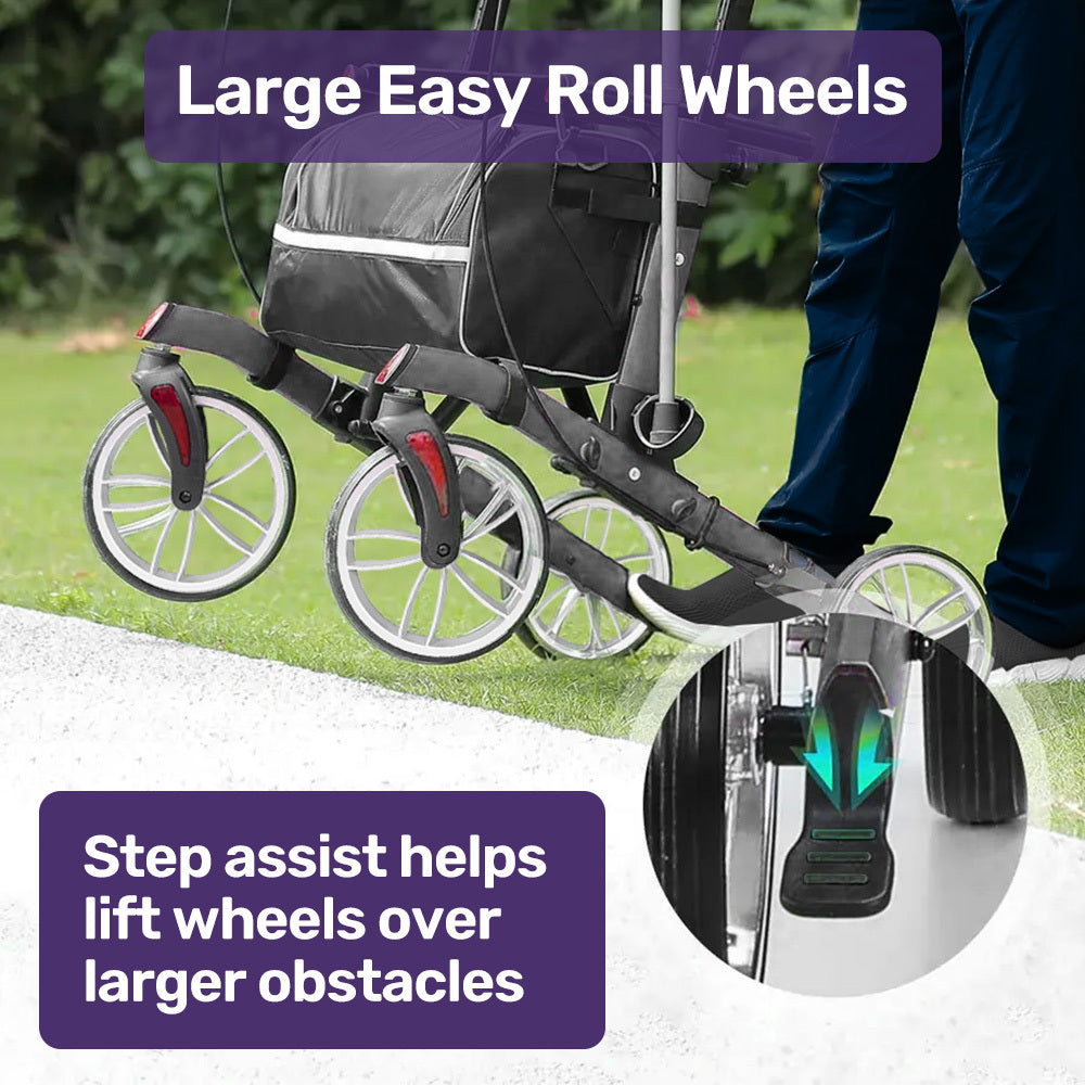 EQUIPMED ErgoStride Upright Rollator for Stability and Comfort