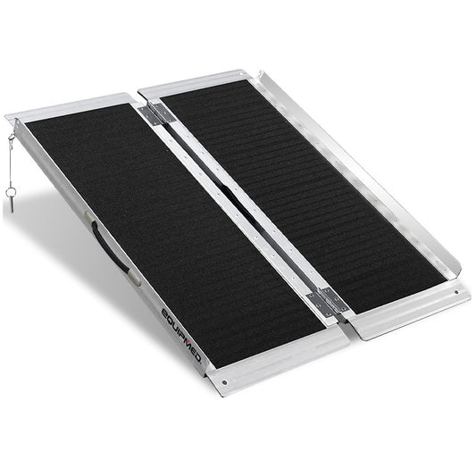 91cm EQUIPMED Portable Folding Aluminum Access Ultra Grip Ramp