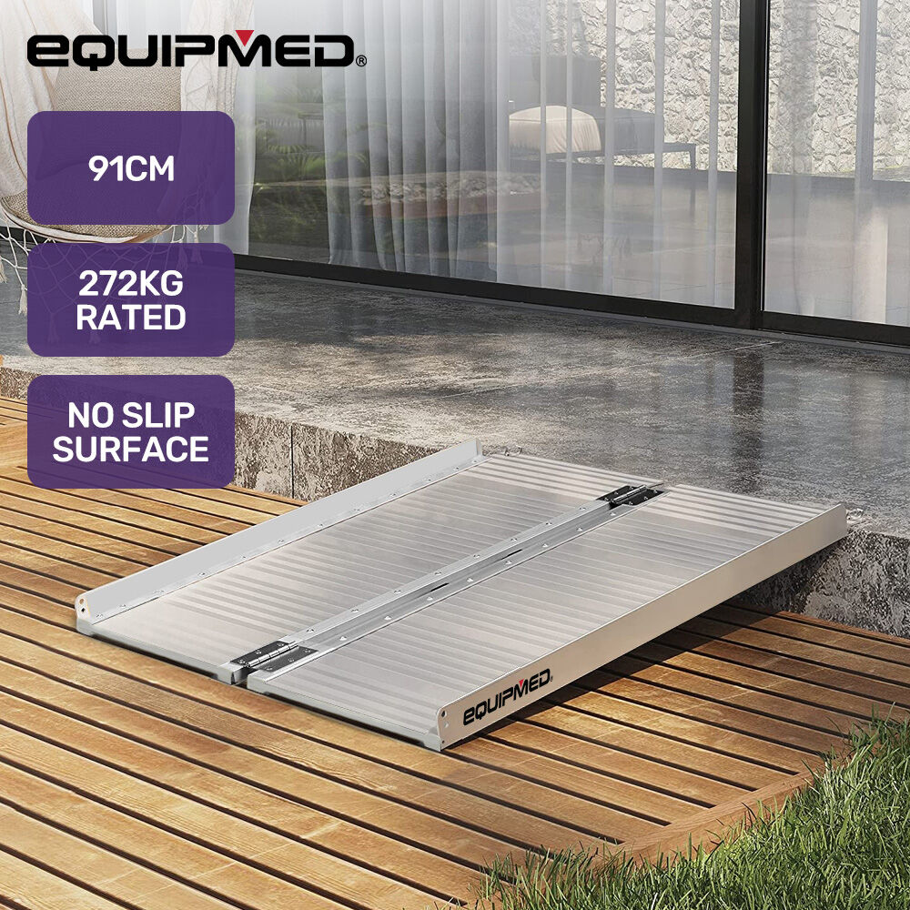 91cm EQUIPMED Portable Folding Aluminum Access Ramp