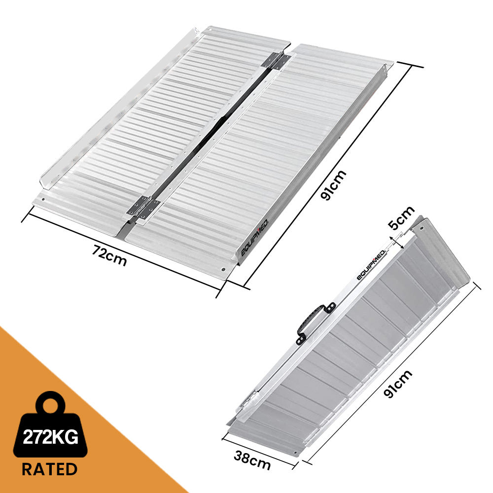91cm EQUIPMED Portable Folding Aluminum Access Ramp