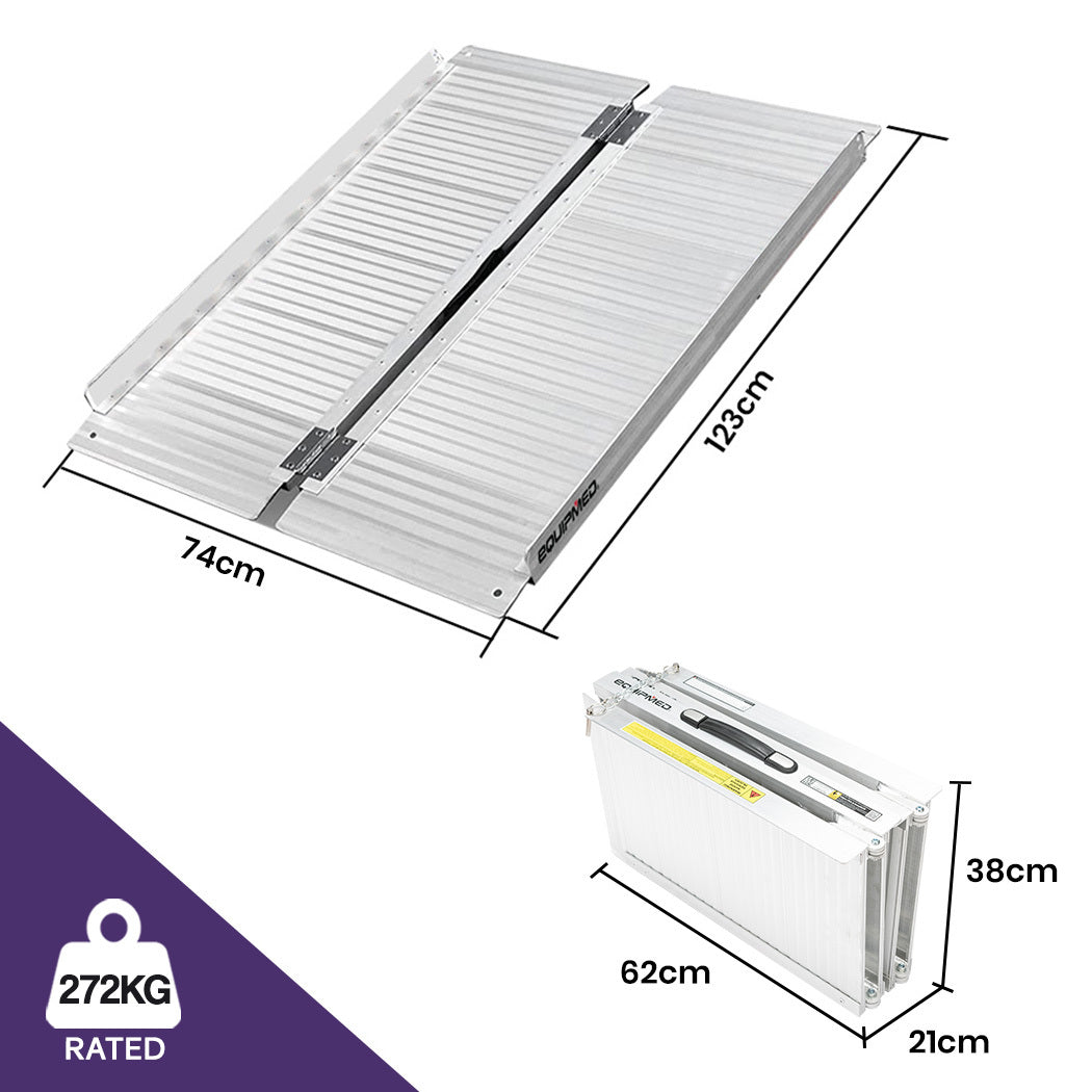 123cm EQUIPMED Portable Folding Aluminum Access Ramp
