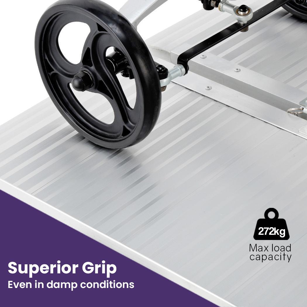 123cm EQUIPMED Portable Folding Aluminum Access Ramp