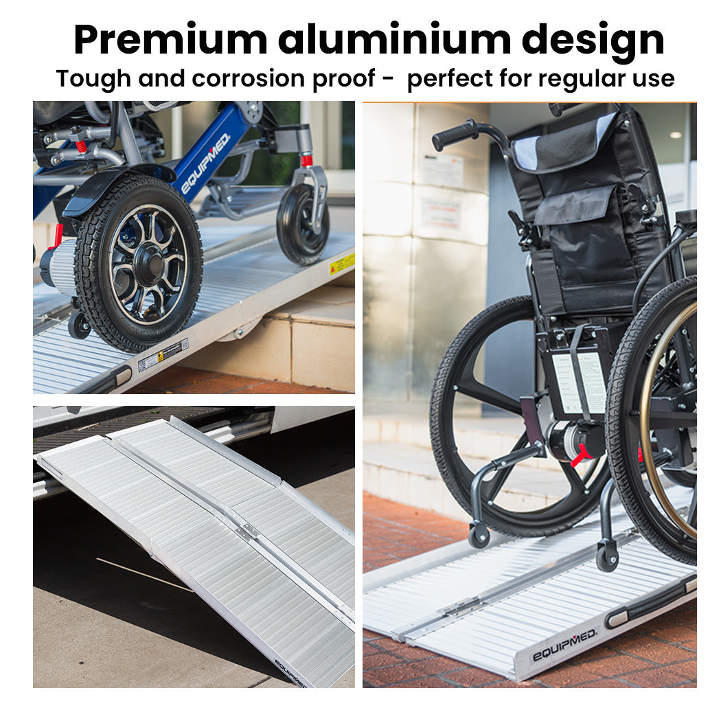 123cm EQUIPMED Portable Folding Aluminum Access Ramp