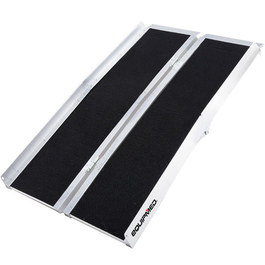 123cm EQUIPMED Portable Folding Aluminum Access Ultra Grip Ramp