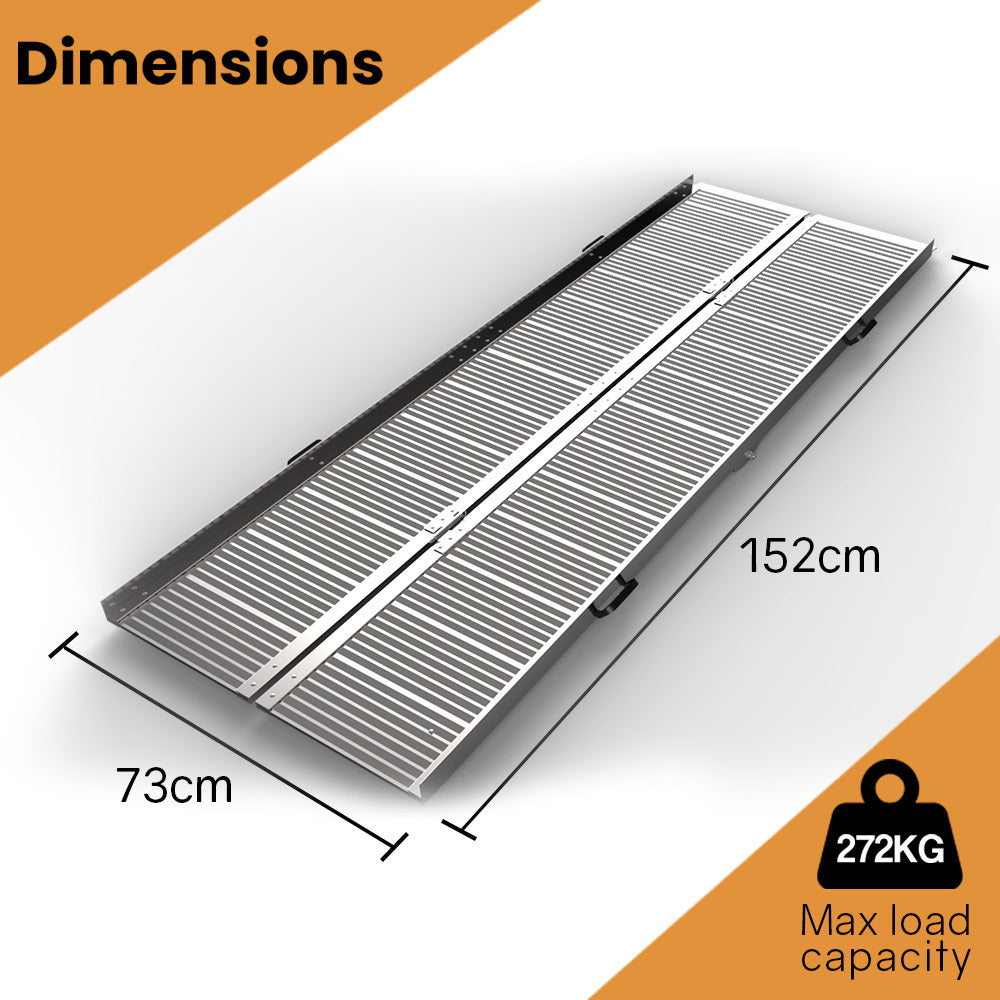 152cm EQUIPMED Portable Folding Aluminum Access Ramp