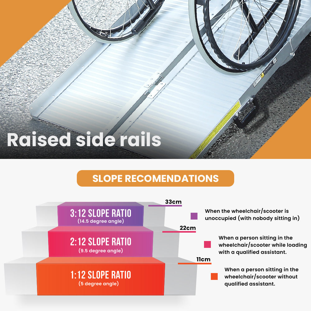 152cm EQUIPMED Portable Folding Aluminum Access Ramp