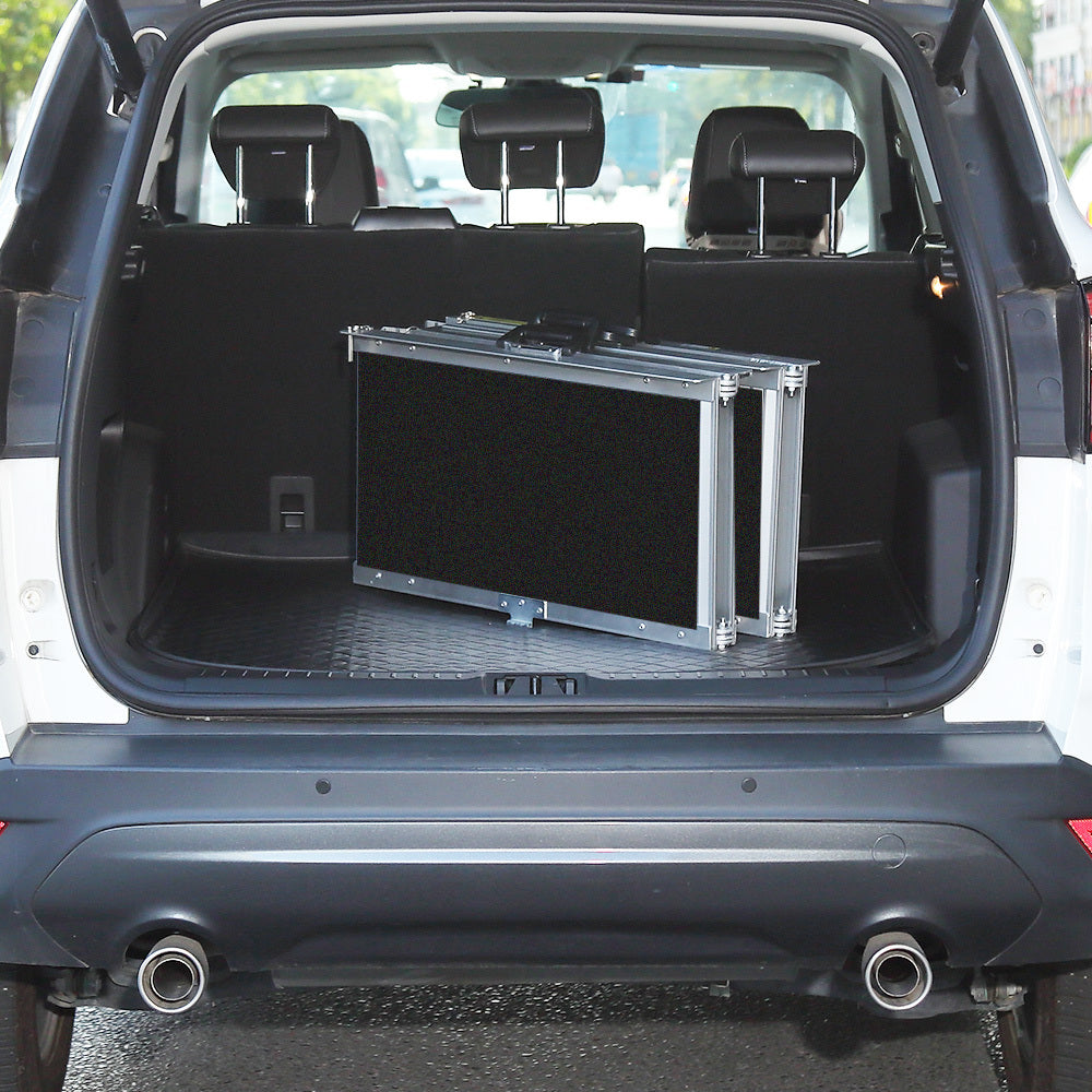 182cm EQUIPMED Portable Folding Aluminum Access Ultra Grip Ramp