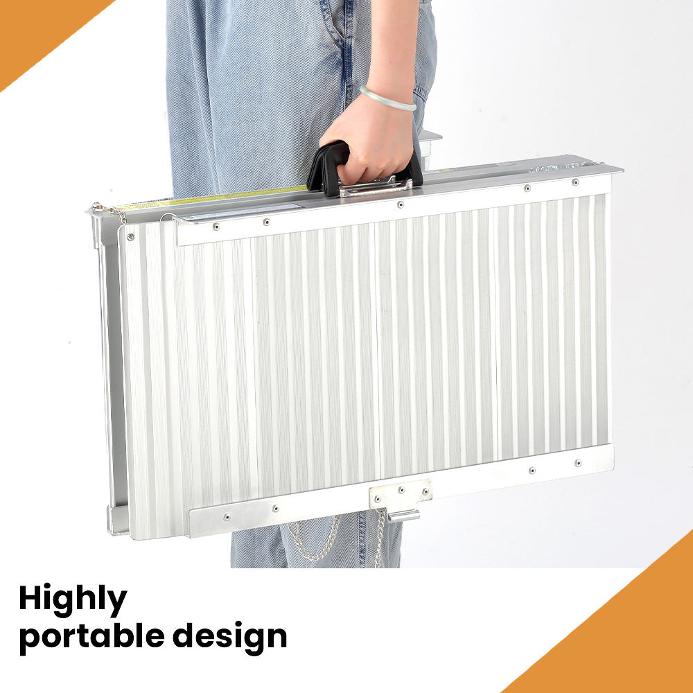 182cm EQUIPMED Portable Folding Aluminum Access Ramp