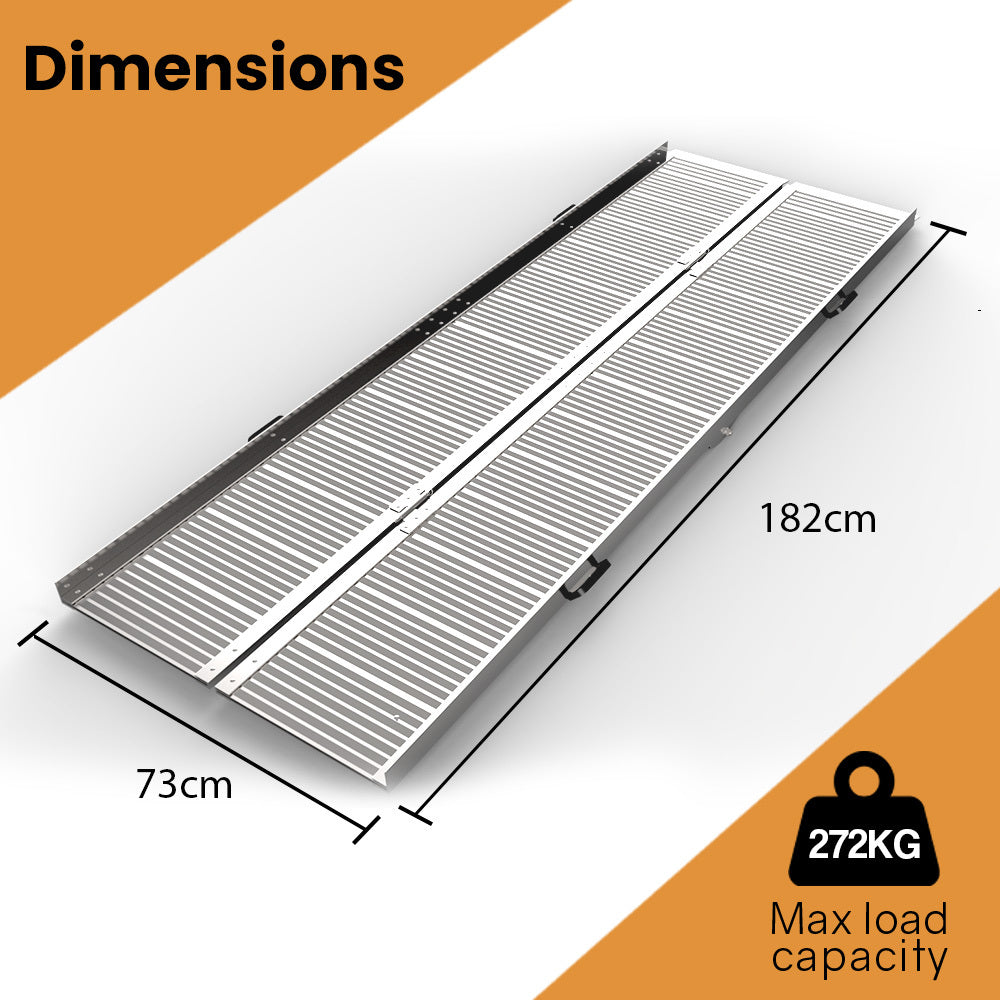 182cm EQUIPMED Portable Folding Aluminum Access Ramp