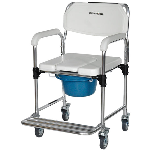 EQUIPMED Rolling Commode & Shower Chair