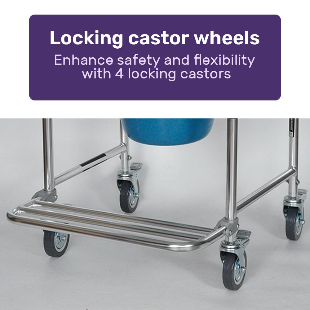 EQUIPMED Rolling Commode & Shower Chair