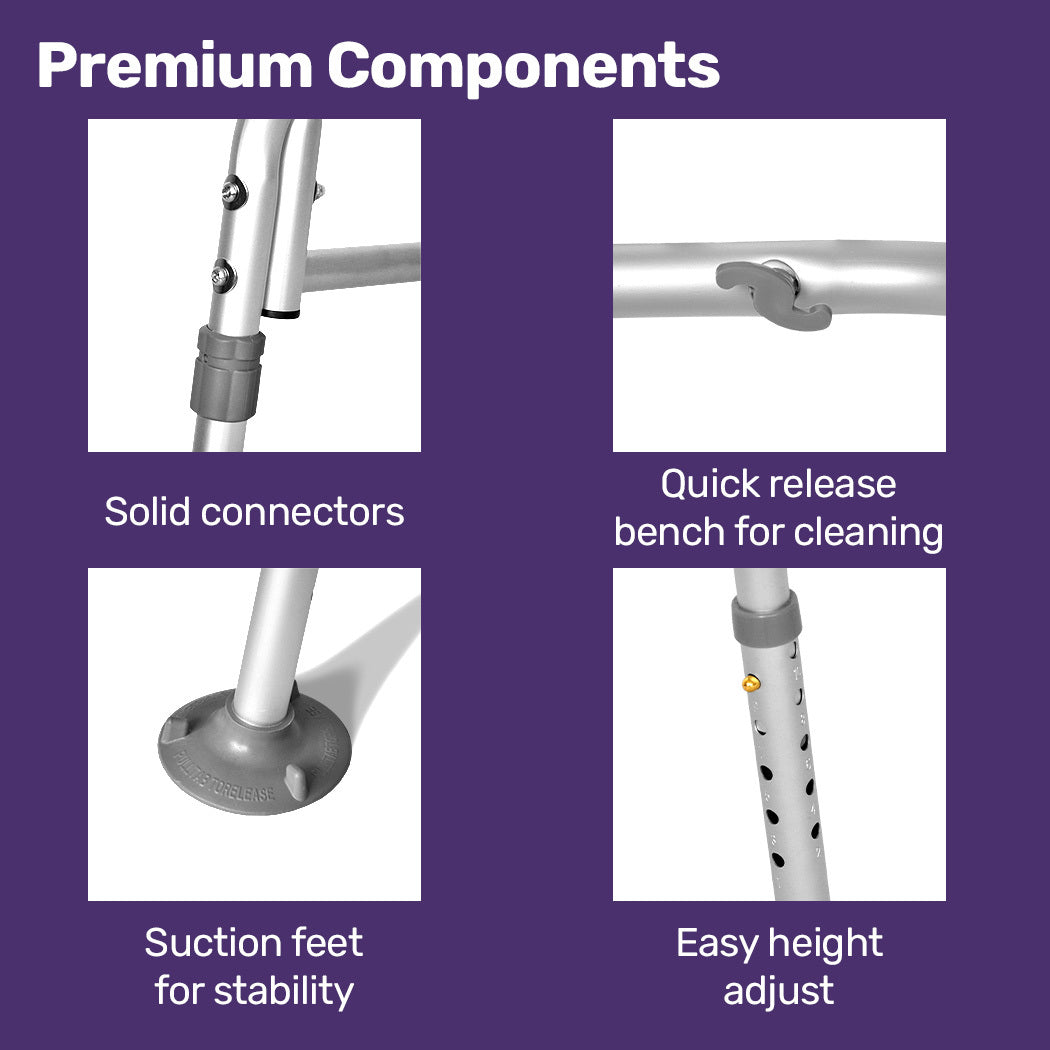 EQUIPMED Bath Transfer Bench Chair for Effortless and Safe Transfer