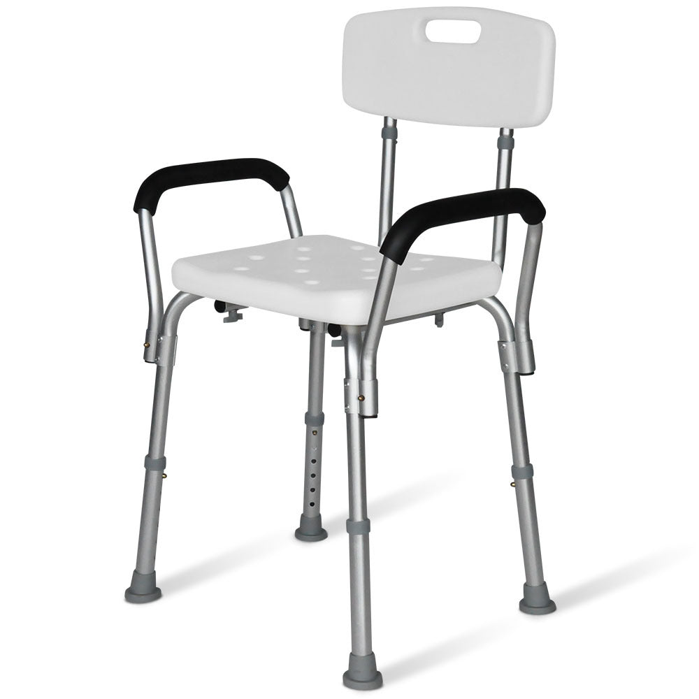 EQUIPMED Adjustable Shower Chair with Arms for Safety and Confidence