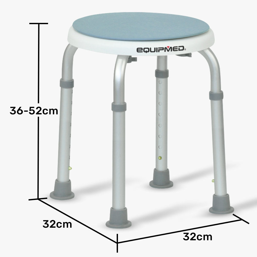 EQUIPMED Swivel Shower Chair Bath Stool for Effortless Personal Care
