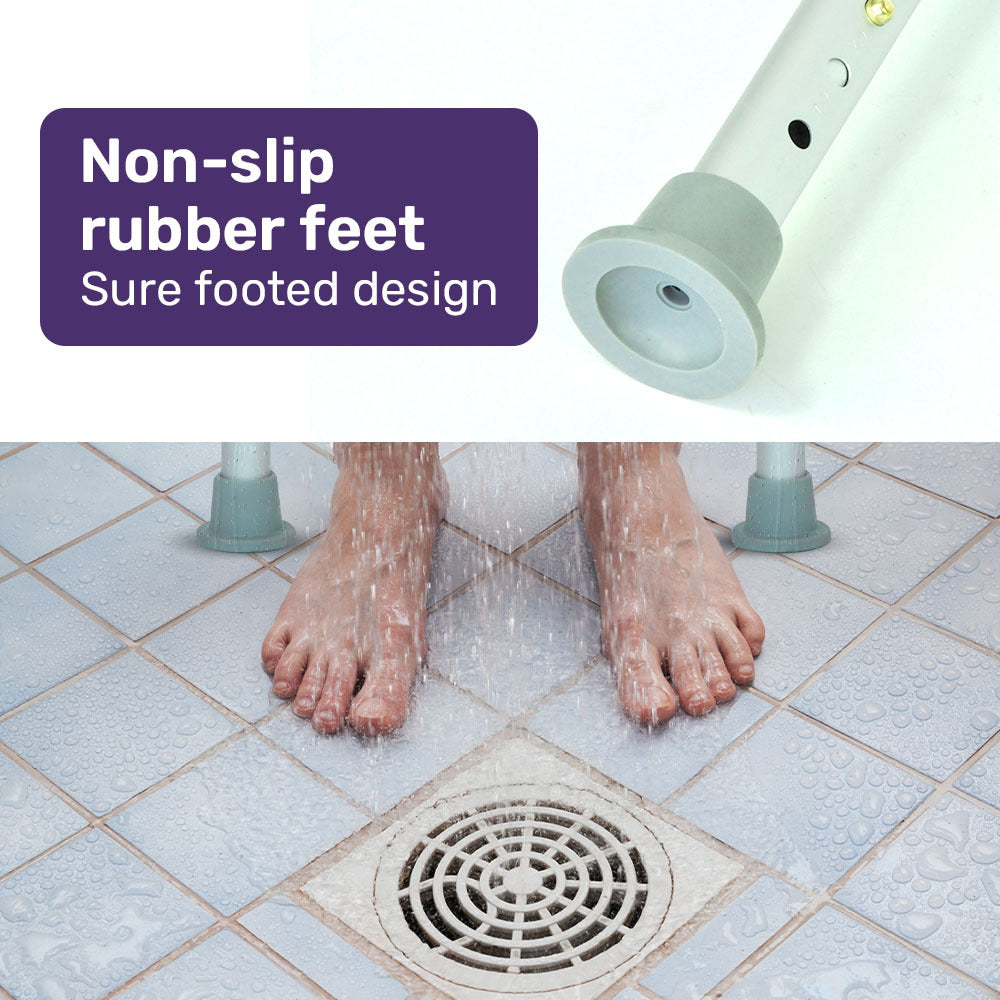 EQUIPMED Swivel Shower Chair Bath Stool for Effortless Personal Care