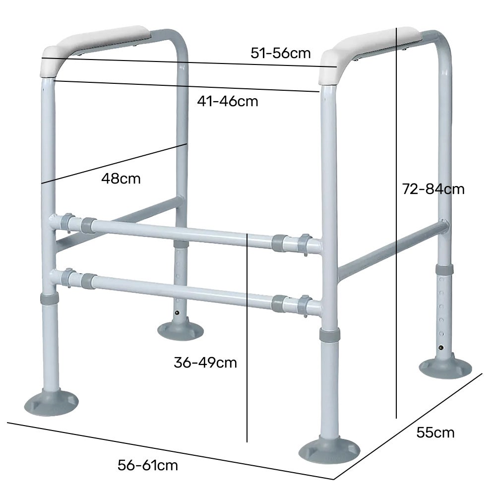 EQUIPMED Over Toilet Support Frame for Safety and Dignity
