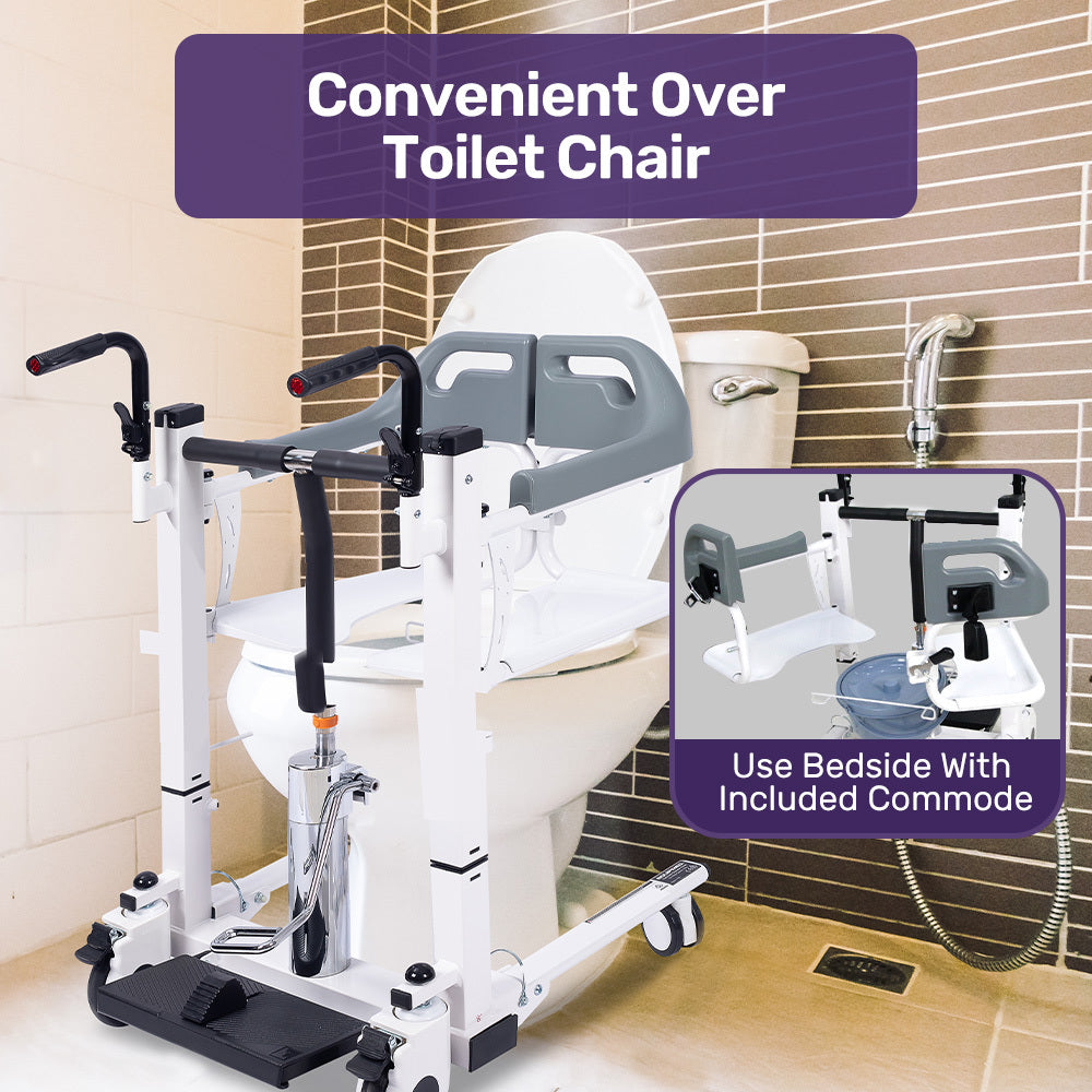 EQUIPMED Hydraulic Patient Transfer Lift Chair