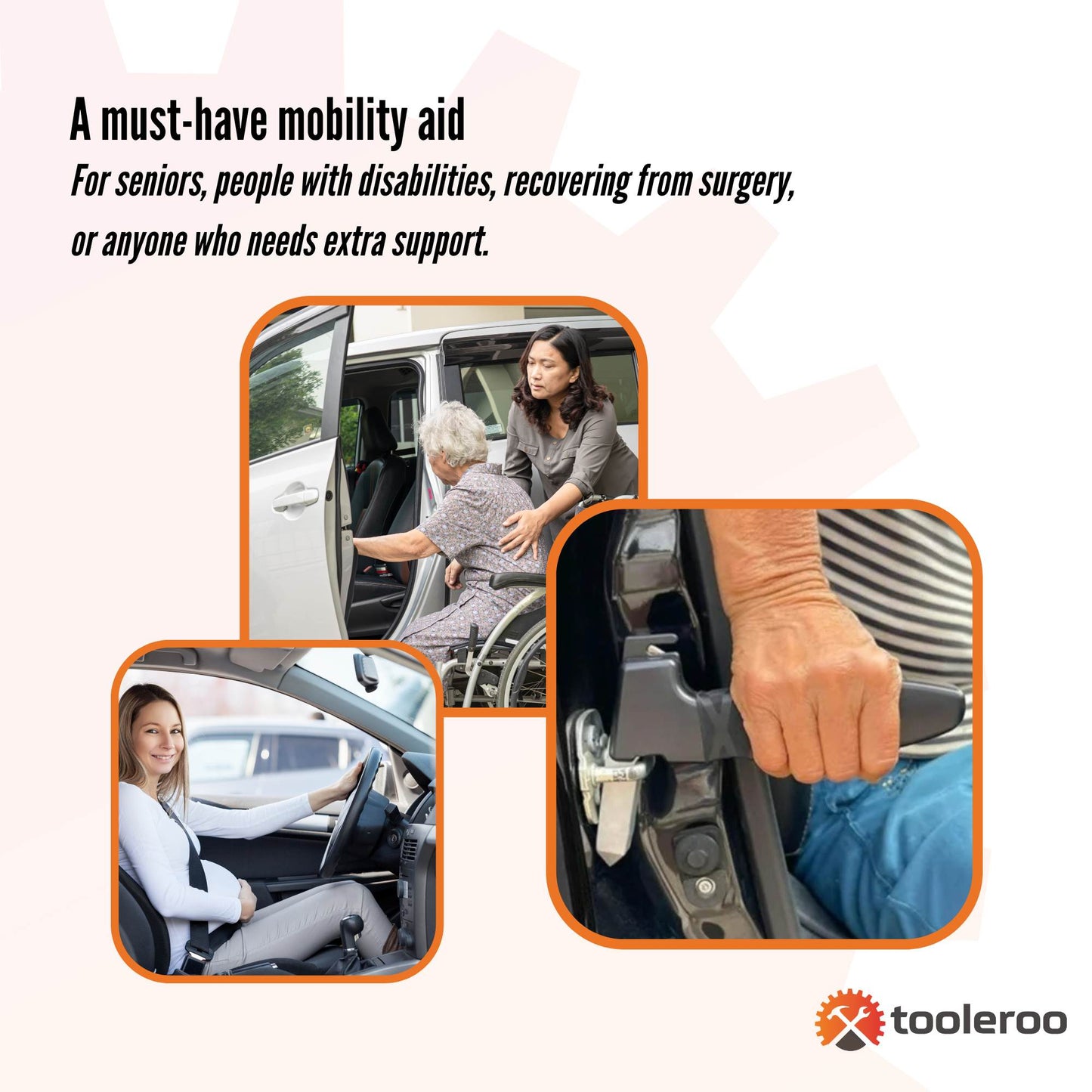Tooleroo 3-in-1 Car Cane Handle for Effortless Vehicle Mobility
