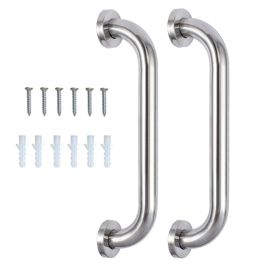 Set of 2 43cm Stainless Steel Grab Bars for Shower & Toilet