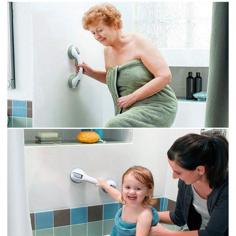 Non-Slip Suction Grab Bar with Green Safety Indicator